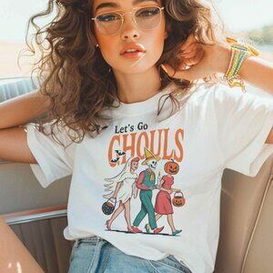 Funny Halloween Graphic Tee Spooky Season Horror Movie Scary Costume T-Shirt